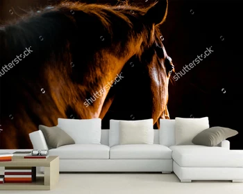 Pasirinktinis namų puošybai papel de parede, atgal nušautas arklys,3D gyvenimo kambario, miegamasis, sofa foną freskomis vinilo