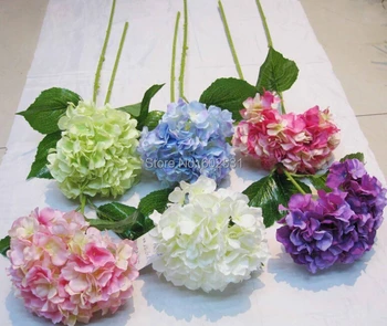 Nemokamas Pristatymas-6color-vieną didelį Hydrangea dirbtinės gėlės, vestuvių dekoravimas šilko gėlės stalo puošmena didmeninė grindų