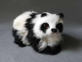 modeliavimo panda sunku modelio mažas 13x9cm polietileno&kailiai, miela panda,namų dekoravimo, dovanų s1009