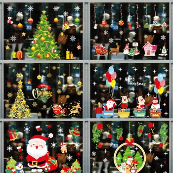 Kalėdų Siena Lipdukas Langų Dekoro Santa Claus Briedžių Kalėdų Medžio Sniego Linksmų Kalėdų Dekoro Namų Noel Laimingų Naujųjų Metų 2023