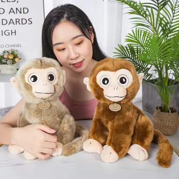 Gražus 1pc 17CM/30CM Imituojamas Beždžionė Pliušinis Lėlės Puikus Huggbale Ape Įdaryti Žaislas Minkštas Gyvūnų Pagalvė Kūdikiui Kawaii Gimtadienio Dovana