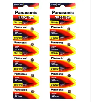 20pcs/daug Panasonic SR621SW Sidabro Oksido Baterija 1 TG 364 164 D364 L621 GP364 Mygtuką Ląstelių Monetos Žiūrėti Baterijų 6.8 mm*2.1 mm