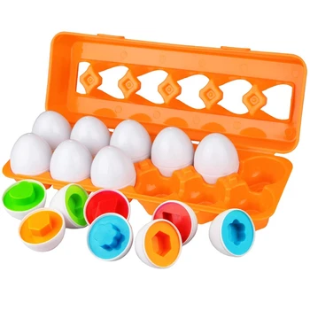 Bamblys Kiaušiniai Nustatyti Žaislus 1 2 3 Metų amžiaus, Berniukų, Mergaičių Spalva Rūšiavimo Švietimo Žaislai, Spalvos, suderinimas Kiaušinių Žaislai Vaikams
