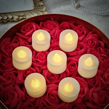 5VNT LED Elektroniniai Žvakė Baterija Romantiška Meno Flameless Žvakė Naktį Lightis Valentino Vestuvių Sodas Šalies Namų Dekoracijos