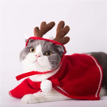 Pet Šuo, Katė Kalėdų Dress Up Tika Skrybėlę, Šaliką Atostogų Transformacijos Naujųjų Metų Apsiaustu