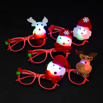 Liuminescenciniai Kalėdų Lankelis Animacinių Filmų Lėlės Avataras Įsižiebti, Skrybėlę, Akinius Pen Sagė Reikmenys, Papuošalai Šalis Festivalis