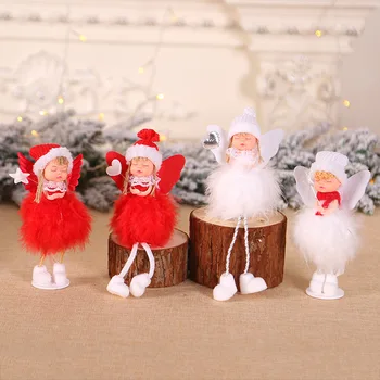 Linksmų Kalėdų kampas Pliušinis Lėlės Kabinti Kalėdų eglučių papuošalai Amatų namų Dekoro Vaikams Dovanų adornos de navidad 2019