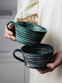 Kūrybinės keramikos, rankomis dažyti pusryčiai taurės, Japonų restoranas, kavos puodelis, namų avižiniai dribsniai, vaisių taurė, asmeninį puodelis, didelis