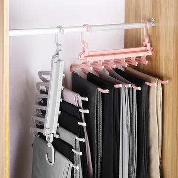Daugiafunkcinis lankstymo multi-layer saugojimo spinta rack namų kelnes drabužius įvairenybės saugojimo kelnes stovo namų