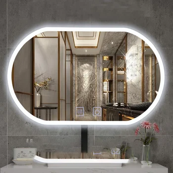 Šviesos Smart Touch Vonios Veidrodis Didelis, Sienos, Miegamasis, Dušas, Vonios Veidrodis vonios kambariui Espelho Para Banheiro Makiažas Stalai SY50BM