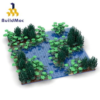 BuildMoc Truputį Vandens, Kraštovaizdžio Kūrimo Blokai Nustatyti Miškų, Vandens Jungle Park Rojus Plytos, Žaislai, Vaikams, Vaikas, Gimtadienio Dovana