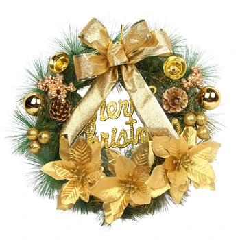 12inch Dirbtinių Gėlių Su Lanką Kamuolį, Durų Namų Dekoro Kalėdų Vainikas Ornamentu Langą Patalpų Lauko Girlianda Šalis