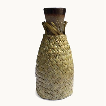 BMDT-Rotango Keramikos Vazonas Rankomis Austi Šiaudų Vaza jūros Dumblių Austi Gėlių Išdėstymas