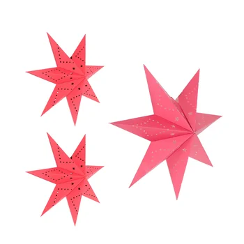 3Pcs Dekoratyvinis Stereoskopinis Žvaigždės Formos lempų gaubtų Kūrybos Pakabukas
