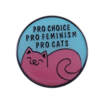 XM-juokinga cute kačių emblemos feminizmo katė emblemos mielas gyvūnų, segtukai, įdomus priedai, specialios dovanos