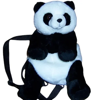 38CM Panda Vaikų Kuprinės Pliušinis Panda Gyvūnų Žaislas Mokyklos Maišą Lėlės Užtrauktukas Didelės Talpos, Puikus Kelionės Dovana Vaikams
