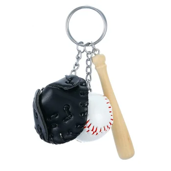 Kūrybinės sporto beisbolo automobilių key chain bag pakabukas beisbolo trijų dalių dovanų mados vyriški ir moteriški aksesuarai
