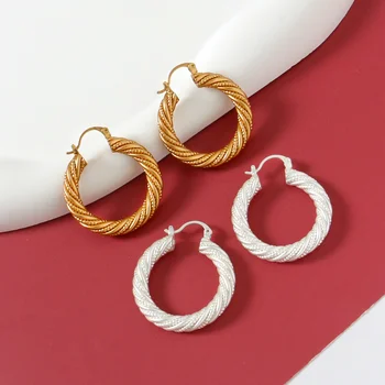 LONDANY auskarai Pietų Korėjos kepti tešloje twist auskarai ins nišą dizaino mados paprastas žiedas, auskarai, retro