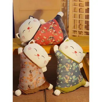 Laimingas Katės Pagalvę Dvejopo Naudojimo Sofos, Nugaros Pagalvėlė Žiemos Ranka Šilčiau Pagalvę Pliušinis Žaislas Japonų Stilius Apima 