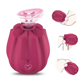 Gėlių Formos Čiulpti Žaislai Moterims, Tylus Malonumą Massager USB Magnetinio Įkrovimo Vandeniui Masturbuotis Prietaiso EK-Naujas