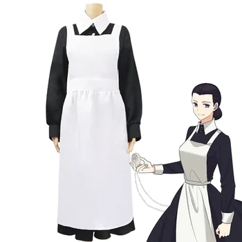 Anime Pažadėjo Neverland Isabella Cosplay Kostiumų Kavinė Juoda Tarnaitė Suknelė Tematikos Restoranas Kambarinės Uniforma
