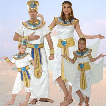 Egipto Karalienės Kostiumai Princess Royal Golden Moterims, Vyrams Kostiumu Maskuotis temą Šalies suaugusiųjų helovyno cosplay vaikams, vaikų drabužiai