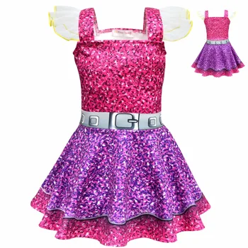 Vasaros Lolita Vaikų Cosplay Lėlės Drabužiai Mergaitėms Suknelė Rodyti COS Kostiumas Princesė Dress Bamblys Merginos Kalėdų Staigmena Dovanos