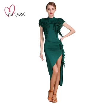 Elegantiška lotynų Šokių Suknelė Moterų Šokių Konkursas Šokių Suknelės Pakraštyje Merginos Salsos 3 Spalvų D0035 Kutai Raukiniai CACARE