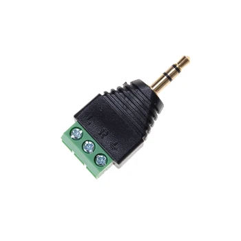 1pcs 3.5 mm Audio Jungtis Audio Mono Kištuko Adapterį 3.5 audio mono kištukas į varžtas terminalo varžto jungtis aukštos kokybės karšto naujas