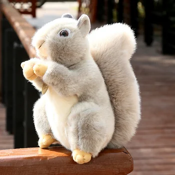 1pc 20cm Mielas Modeliavimas Voverė Pliušiniai Žaislai Mielas Minkštas Šeškas Vilnos Gyvūnų Lėlės Įdaryti Pagalvės Kūdikiams, Vaikams, Pirštu Gimtadienio Žaislas