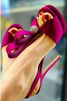 Moterų sandalai seksualus atidaryti tne super aukšto kulno suede naktinis klubas platforma šalis, rožinė vestuvių batų sagtis sandalai plius dydis 44