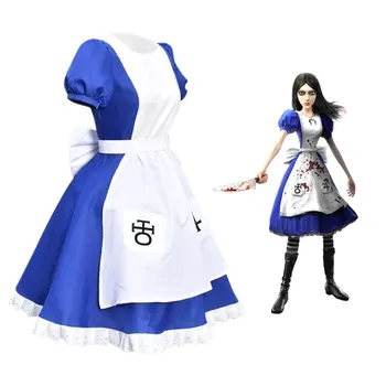 Žaidimai Alice madness returns cosplay kostiumas Helovinas šalis Kawaii Princesė Dress Kambarinės Kostiumas