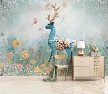 WDBH 3d foto tapetai užsakymą freskos Europos gėlių briedžių iškilumo kambarį namų dekoro 3d sienų freskomis tapetai, sienų ir 3 d