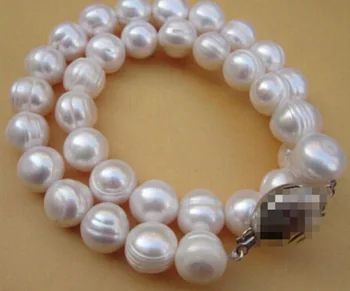 gana blizgesį AA 13-kaip 14mm pietų jūros balta gamtos baroko perlų vėrinį