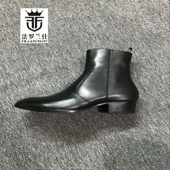 FR.LANCELOT Naujas Vyrų nekilnojamojo odiniai batai Europos vyrų chelsea 