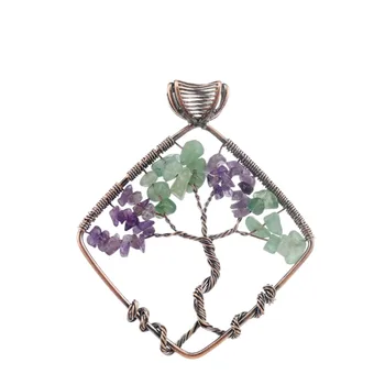 Druzy Mados gėlių violetinė Crystal Pakabučiai Moterų aukso Spalvos opal ir medžiai choker Vintage Papuošalai Nemokamas Pristatymas