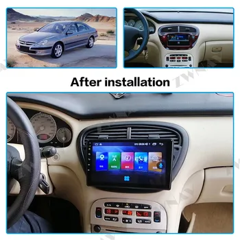 IPS Jutiklinį ekraną ir Android 9.0 Automobilio Multimedijos Grotuvo Peugeot 607 2002-2008 automobiliu GPS navi 