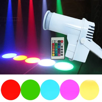 10W Prožektorius LED RGB 4in1 led pinspot šviesos Su Nuotolinio Scenos Apšvietimas Poveikį Veidrodis Kamuolį, Diskoteka, DJ Šaliai Dekoro