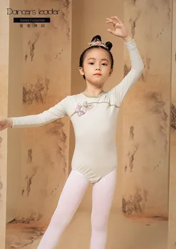 Baleto Leotard Mergaičių Kinų Stiliaus Siuvinėti Kostiumai Vaikų Plaukimo Kostiumas Ballerina Kostiumai