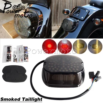 Rūkyti LED užpakalinis žibintas Nustatyti Stabdymo Sustabdyti Taillamps W/Posūkio Signalo Žibintai Harley Sportster Dyna FXDL Electra Glide Kelių Karalius