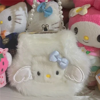 Hello Kitty Pliušinis Bag Rankinė Kawaii Girl Širdies Pliušinis Rankinėje Sanrio Žaislas Mergina Maišelį Atostogų Gimtadienio Dovana