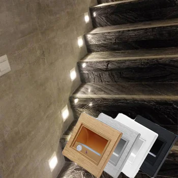 Naujas PIR sumanūs Lempos Patalpų Apšvietimas Įterptųjų Sienos Šviesos diodų (Led) Cenzūruoti Laiptų Šviesos Virtuvės Lempos Žingsnis Koridorius Vonios kambarys
