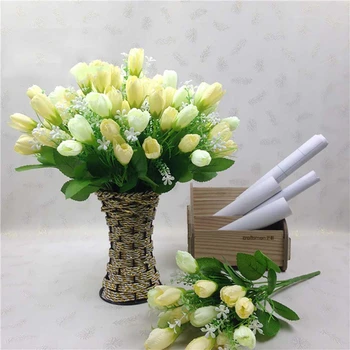 1PCS Tulpių Dirbtinės Gėlės, Dirbtinių gėlių Puokštę Netikrą Gėlių partijų Vestuvių Dekoravimas Gėlėmis Namų Dekoro Garen
