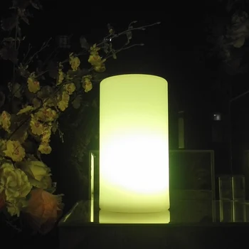 Romantiška Naktį LED Lemputė Cilindras, Žibintas Įkraunamas RGB 16 Spalvų Nuotolinio Valdymo vidaus Patalpų ir Lauko Namų Apšvietimo Kūrybos Stalo Lempa