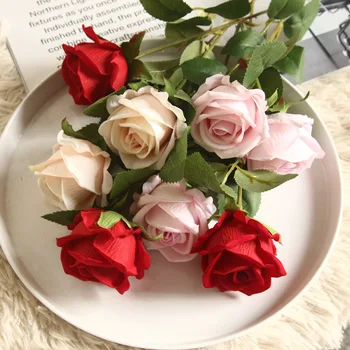 1PCS Romantiška Rožė Dirbtinių Gėlių 