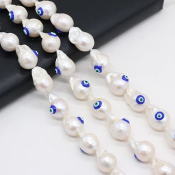 Natūralūs Gėlavandenių Perlų Baroko vienpusis Akių formos Karoliukai 
