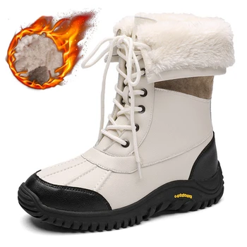 Žiemos moterų šiltas lauko non-slip plus aksomo high-top medvilnės batai vyriški patogūs sniego batai pėsčiųjų žygiai sportbačiai
