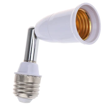 Universalus E27 Į E27 Ilgesnė Lempos Pagrindo 180 Laipsnių Sukimosi Vamzdis LED Lemputės Pratęsimo Lempos Laikiklis Galvos Konversijos Lizdai