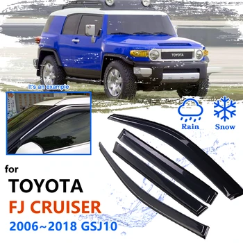 Toyota FJ Cruiser 2006~2018 GSJ10 Automobilio Langą Skydelis Reflektoriai Lietaus Apsaugas, Veidrodis Stiklas Nutekėjimo Palapinė Prieglaudos Raštas Žingsnis