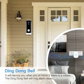 Pažangi Doorbell Judesių Aptikimo PIR Jutiklis Matomo Vaizdo Domofonas Anti-lost Balso Pokalbių Durų Bell Namo Įmonė